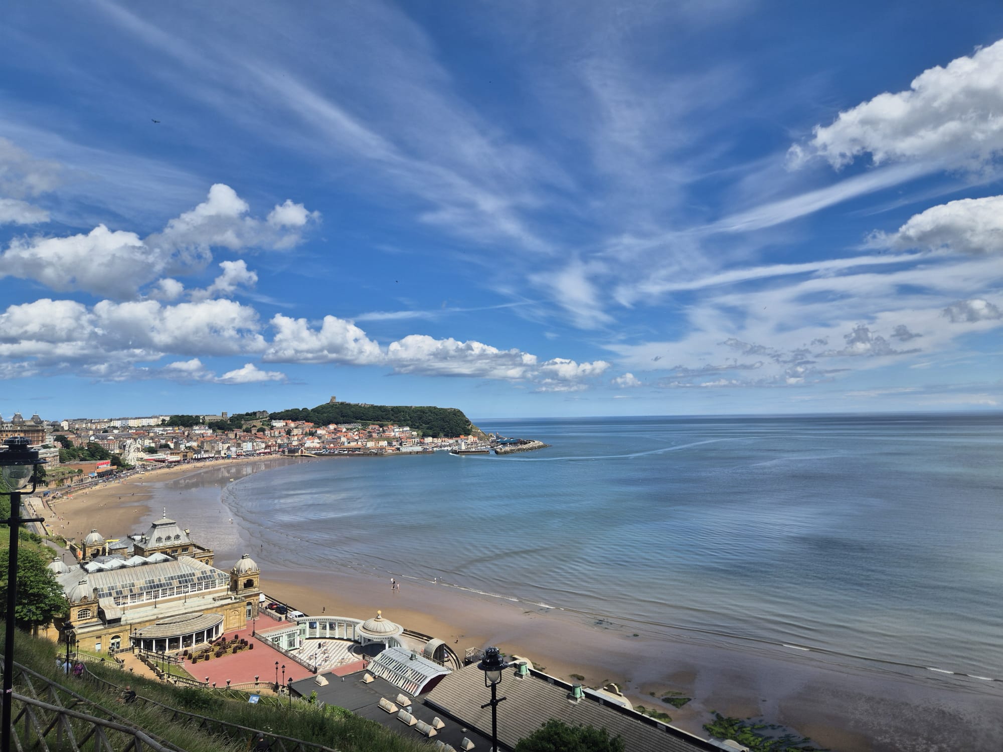 View across Scarborough South Bay and the coastline